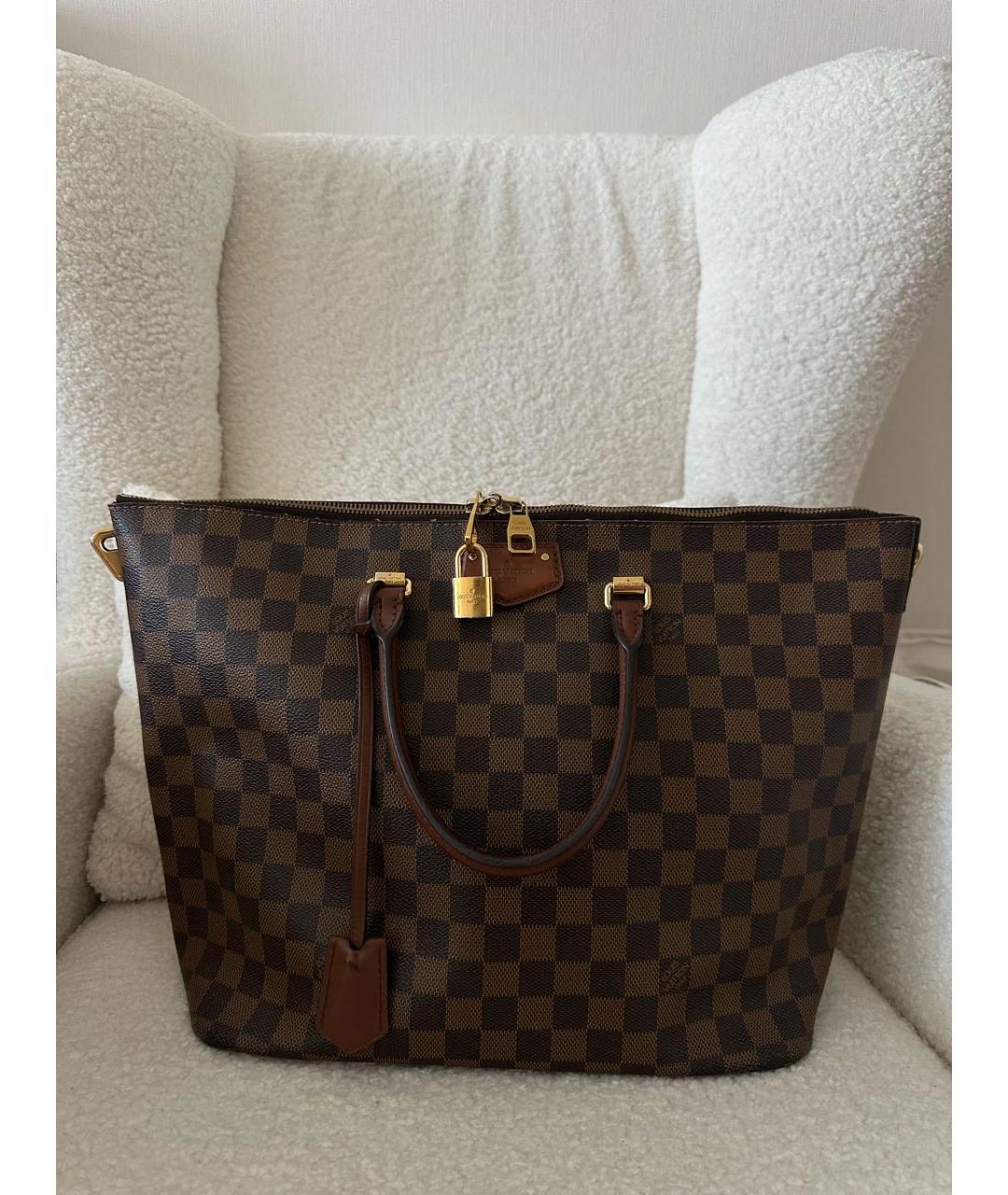 LOUIS VUITTON Коричневая сумка тоут, фото 5