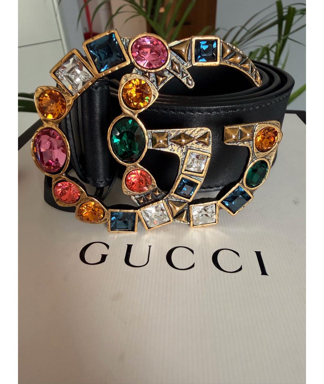 GUCCI Черный кожаный ремень, фото 7
