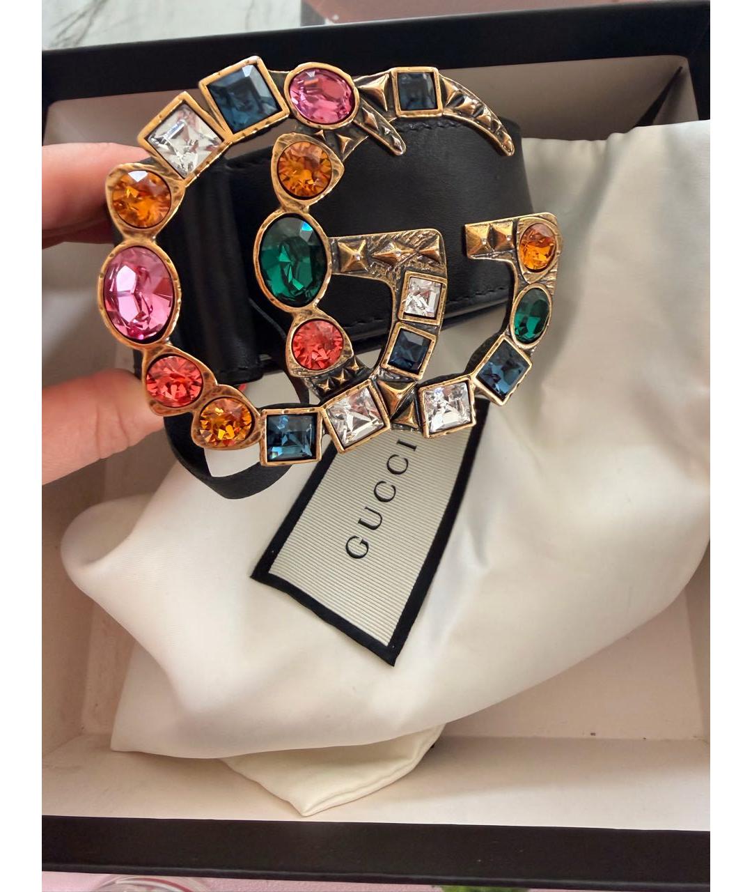 GUCCI Черный кожаный ремень, фото 6