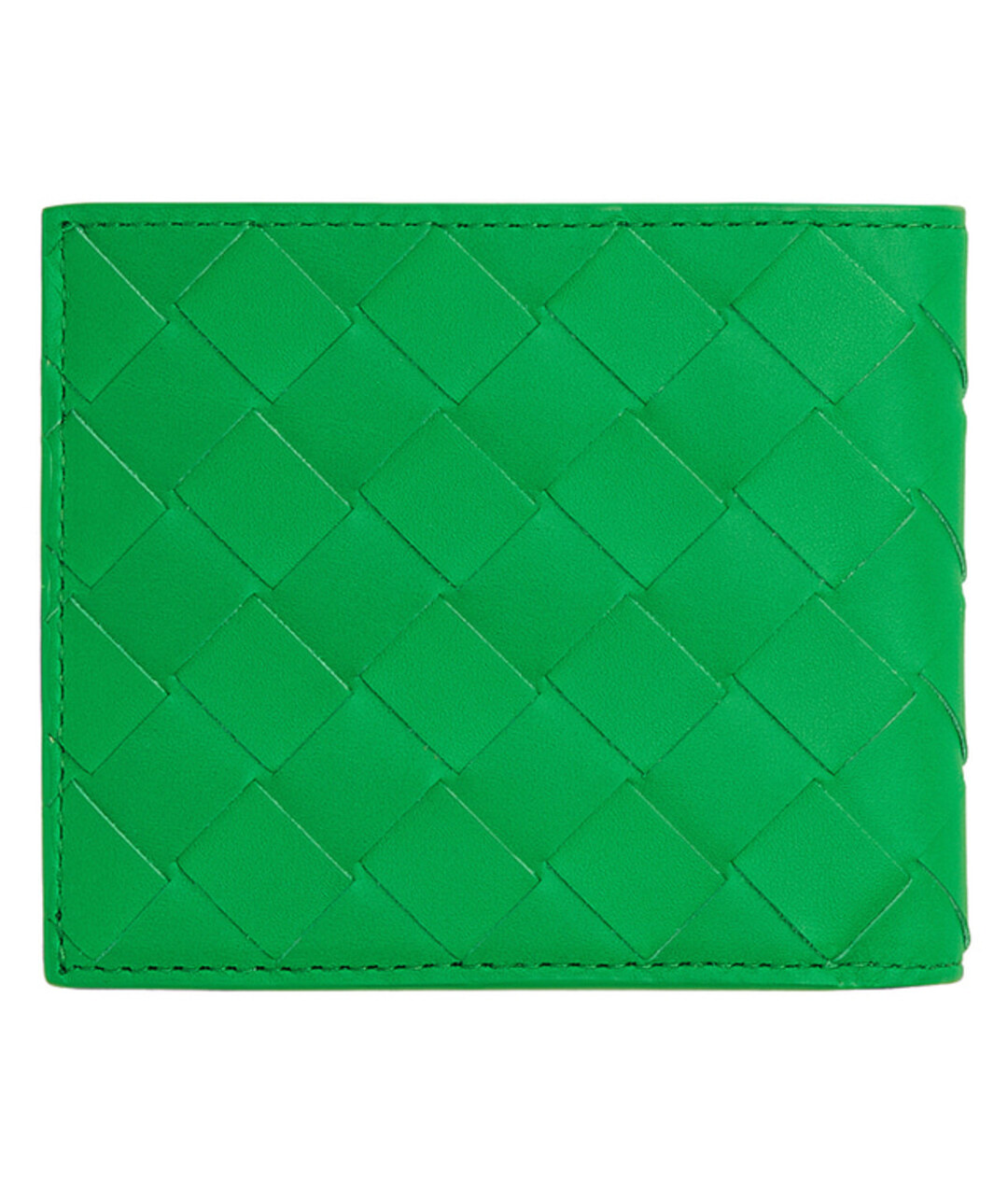 BOTTEGA VENETA Зеленый кожаный кошелек, фото 3