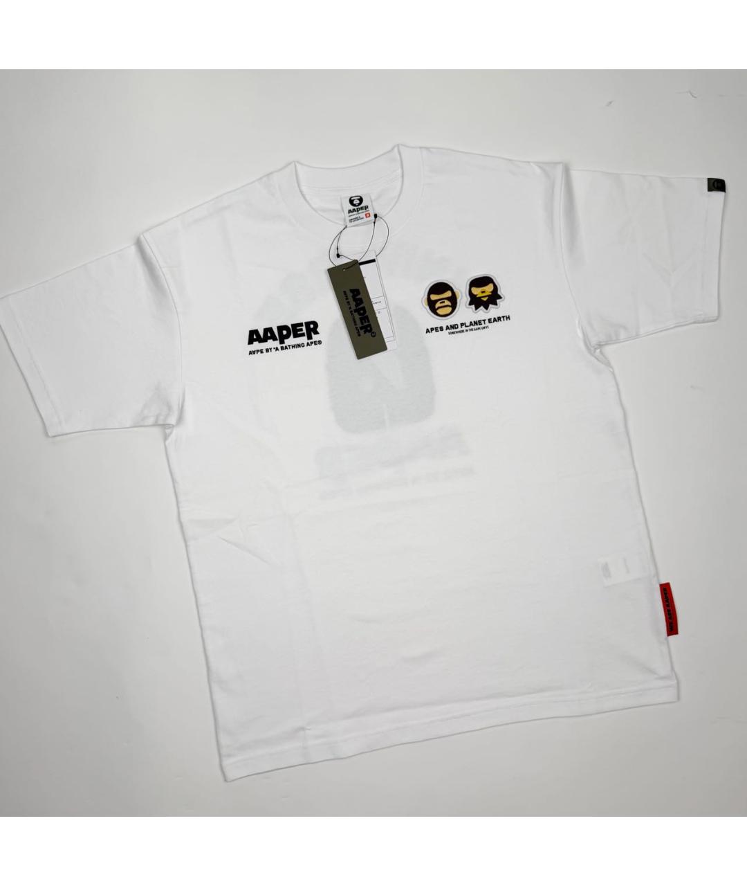 BAPE Белая хлопковая футболка, фото 6