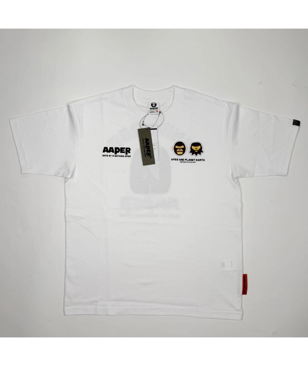 BAPE Белая хлопковая футболка, фото 7