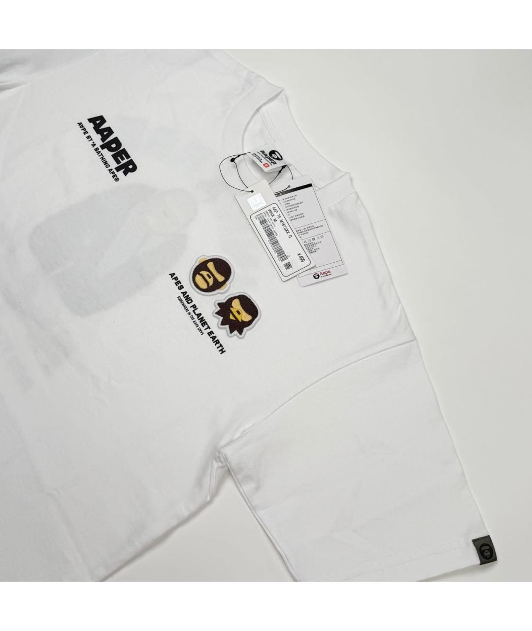 BAPE Белая хлопковая футболка, фото 3