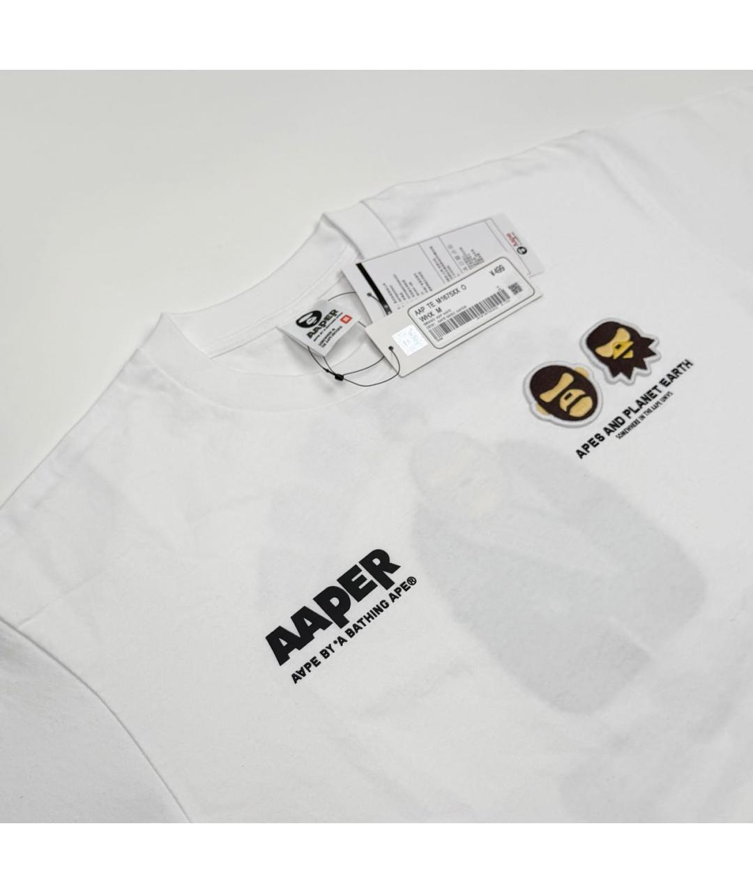 BAPE Белая хлопковая футболка, фото 4