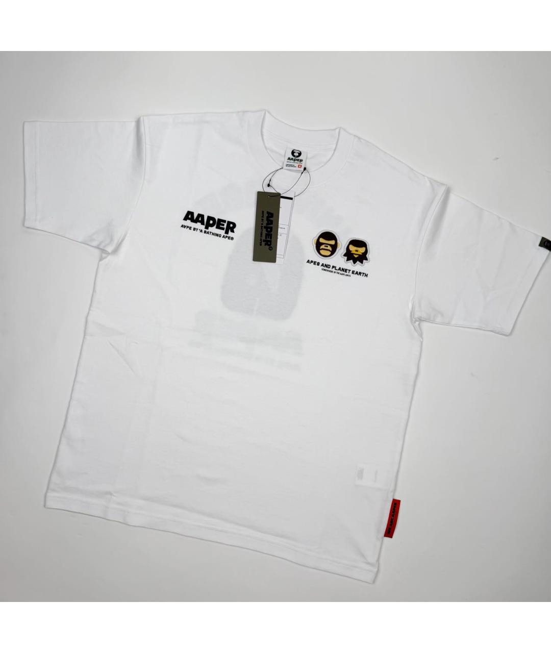 BAPE Белая хлопковая футболка, фото 5
