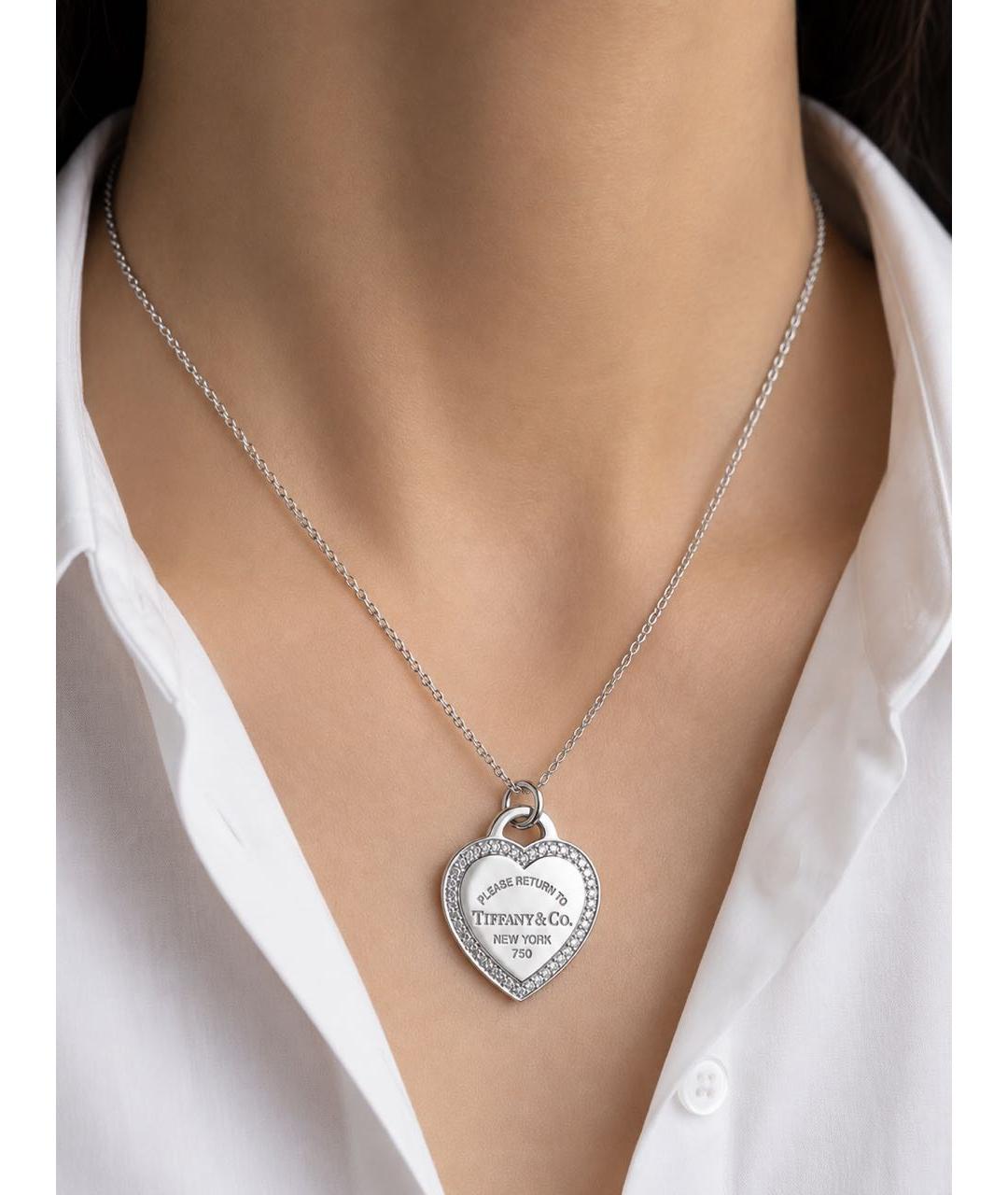 TIFFANY&CO Серебряная подвеска из белого золота, фото 5