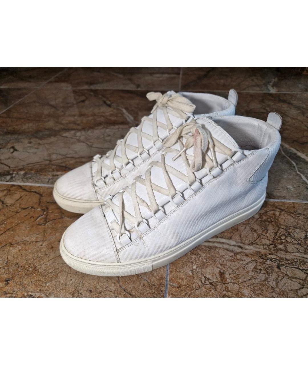 BALENCIAGA Кожаные высокие кроссовки / кеды, фото 2