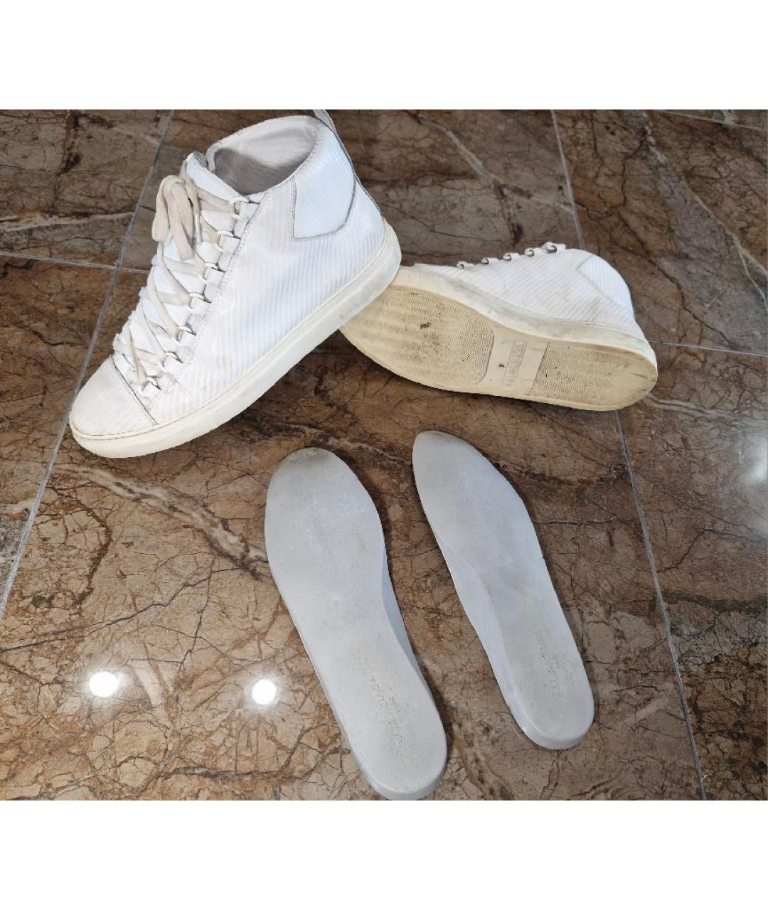 BALENCIAGA Кожаные высокие кроссовки / кеды, фото 10
