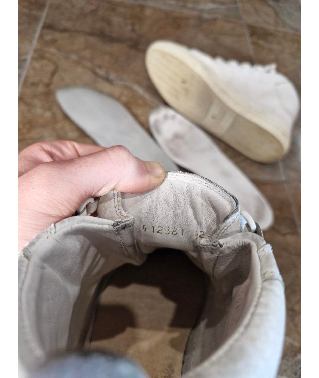 BALENCIAGA Кожаные высокие кроссовки / кеды, фото 6