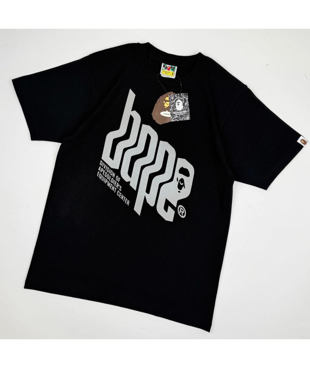 BAPE Черная хлопковая футболка, фото 5