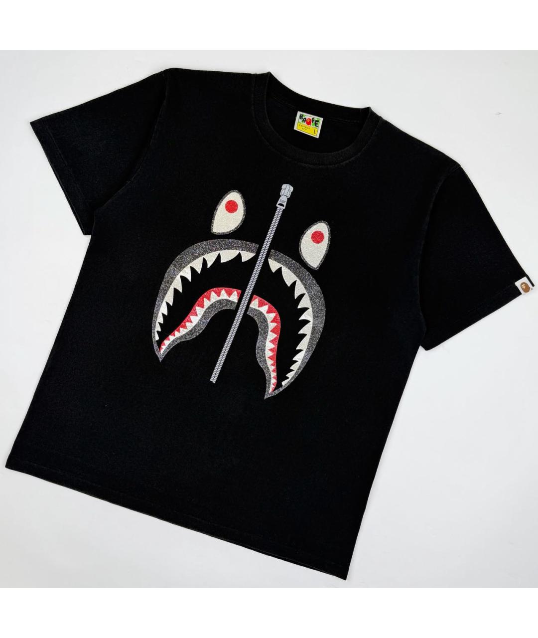BAPE Черная хлопковая футболка, фото 6