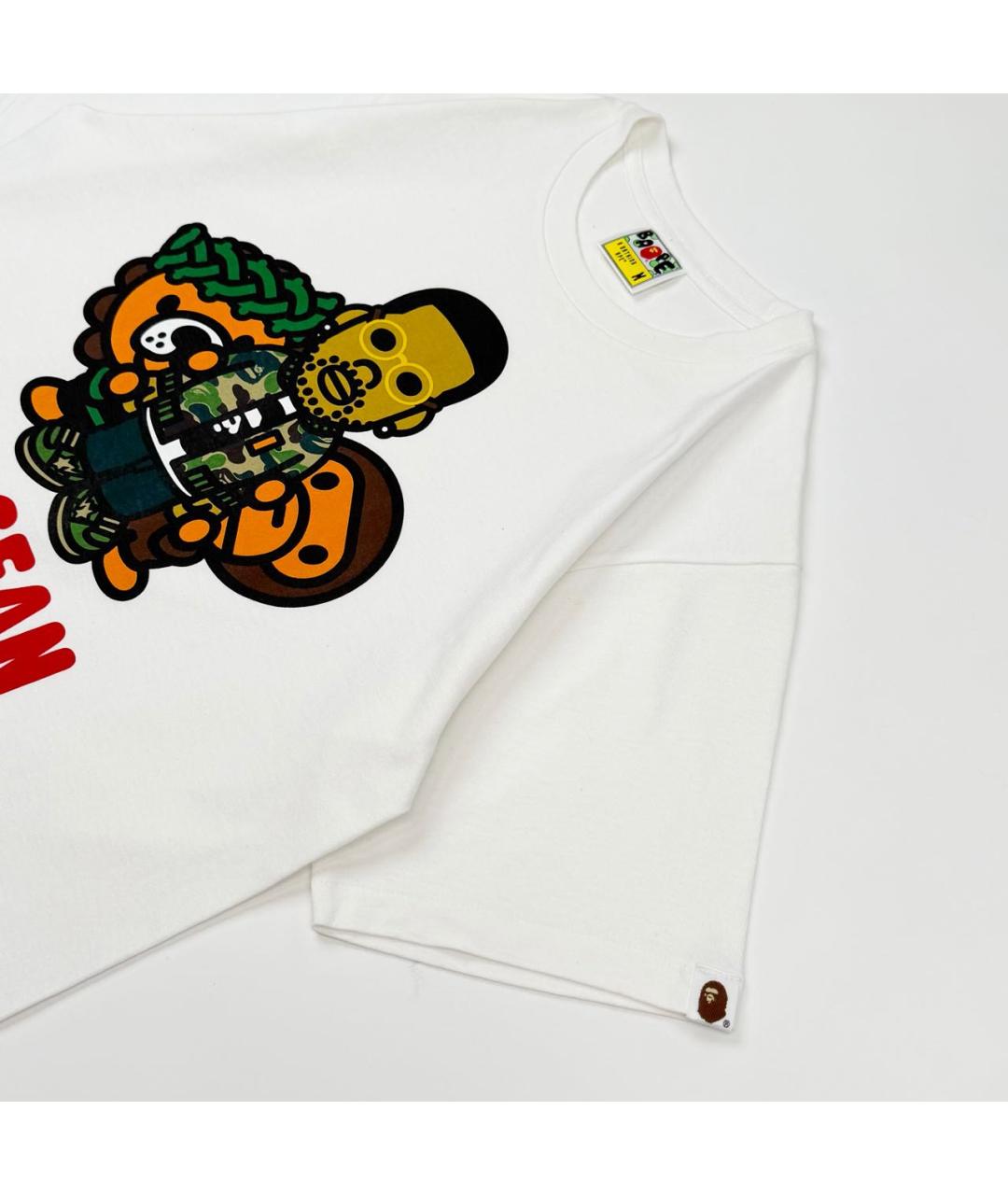 BAPE Белая хлопковая футболка, фото 4
