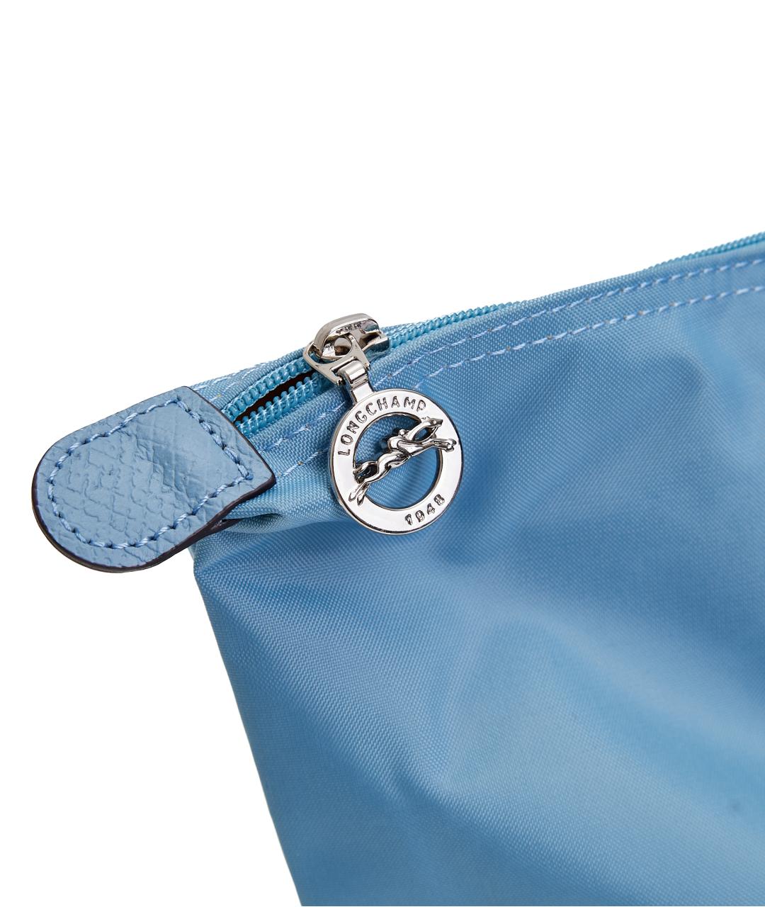 LONGCHAMP Голубая тканевая сумка тоут, фото 5