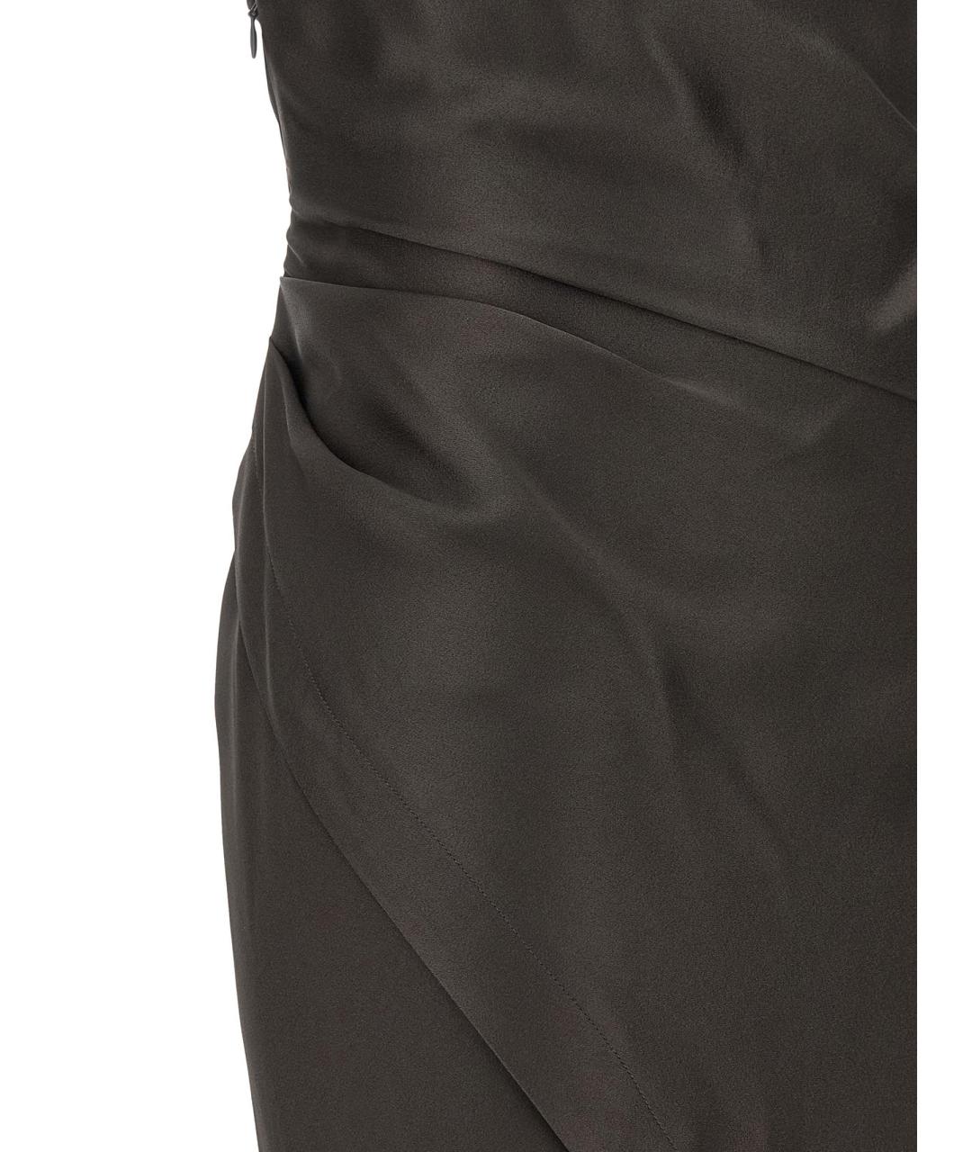 VICTORIA BECKHAM Серое ацетатное платье, фото 4