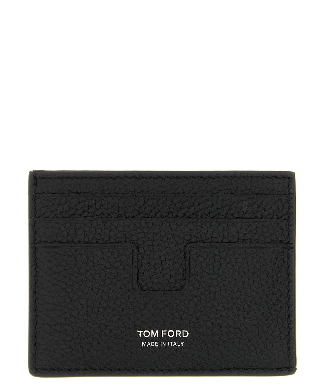 TOM FORD Черный кожаный кардхолдер, фото 1