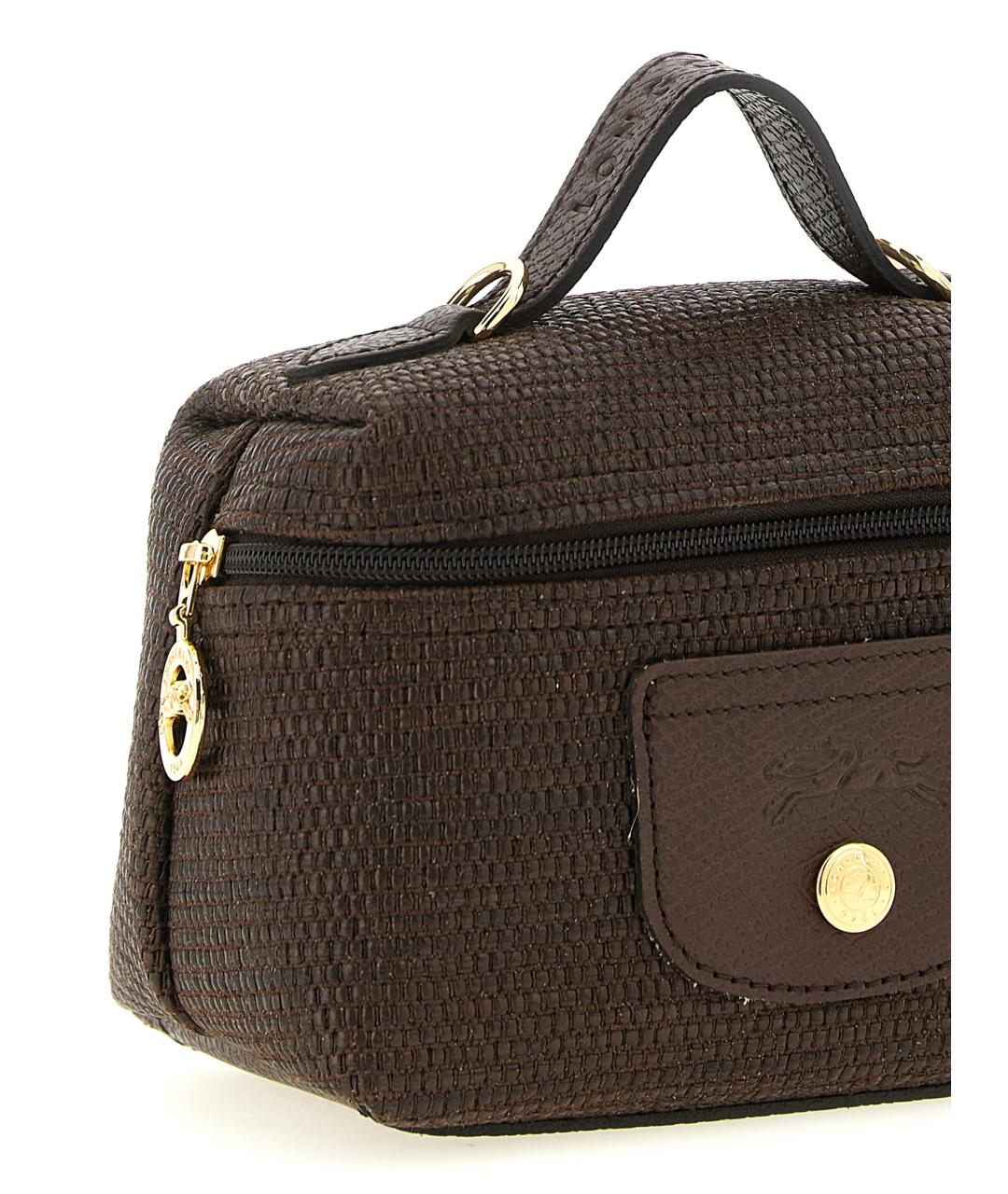 LONGCHAMP Коричневая хлопковая сумка через плечо, фото 3