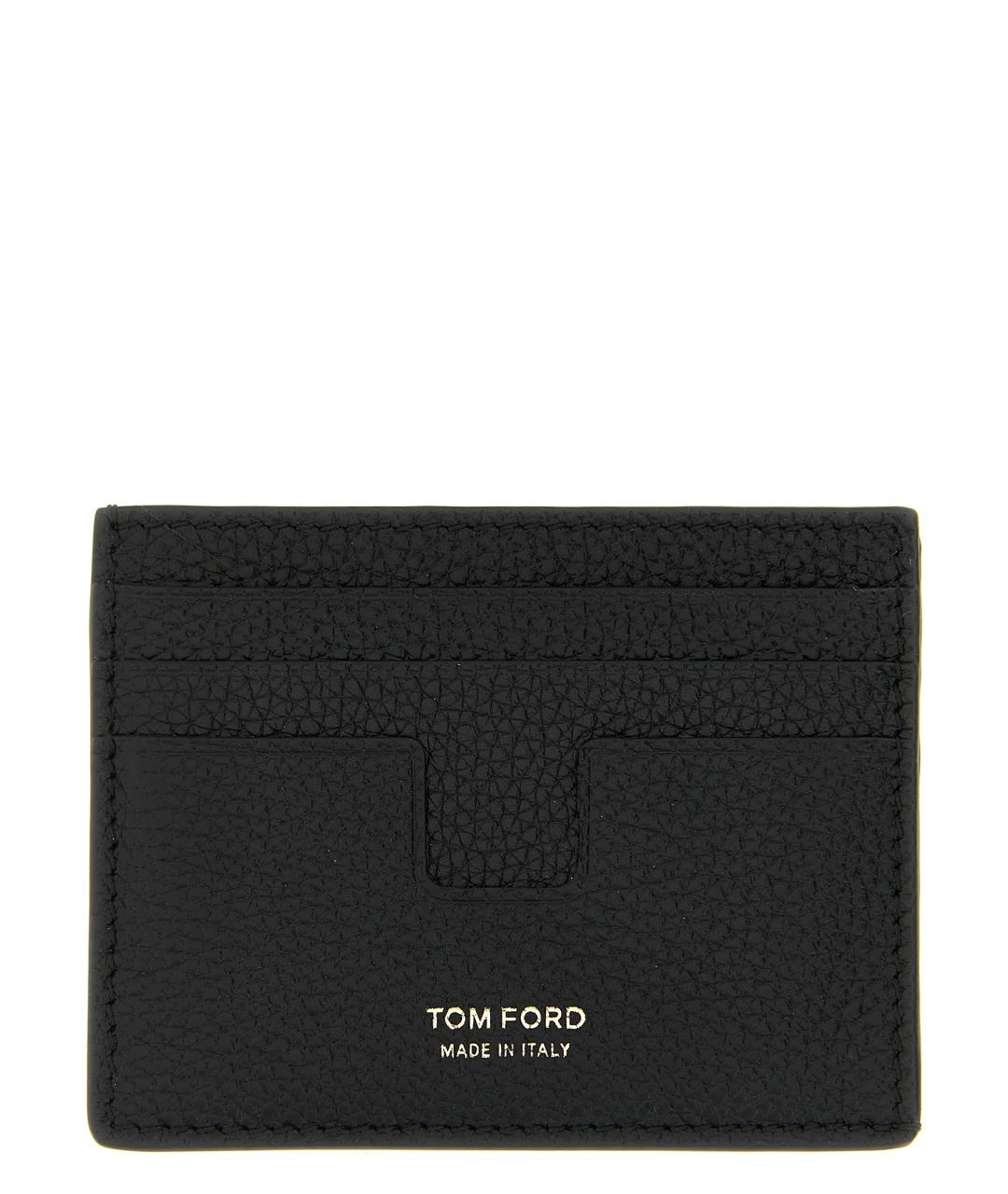 TOM FORD Черный кожаный кардхолдер, фото 1