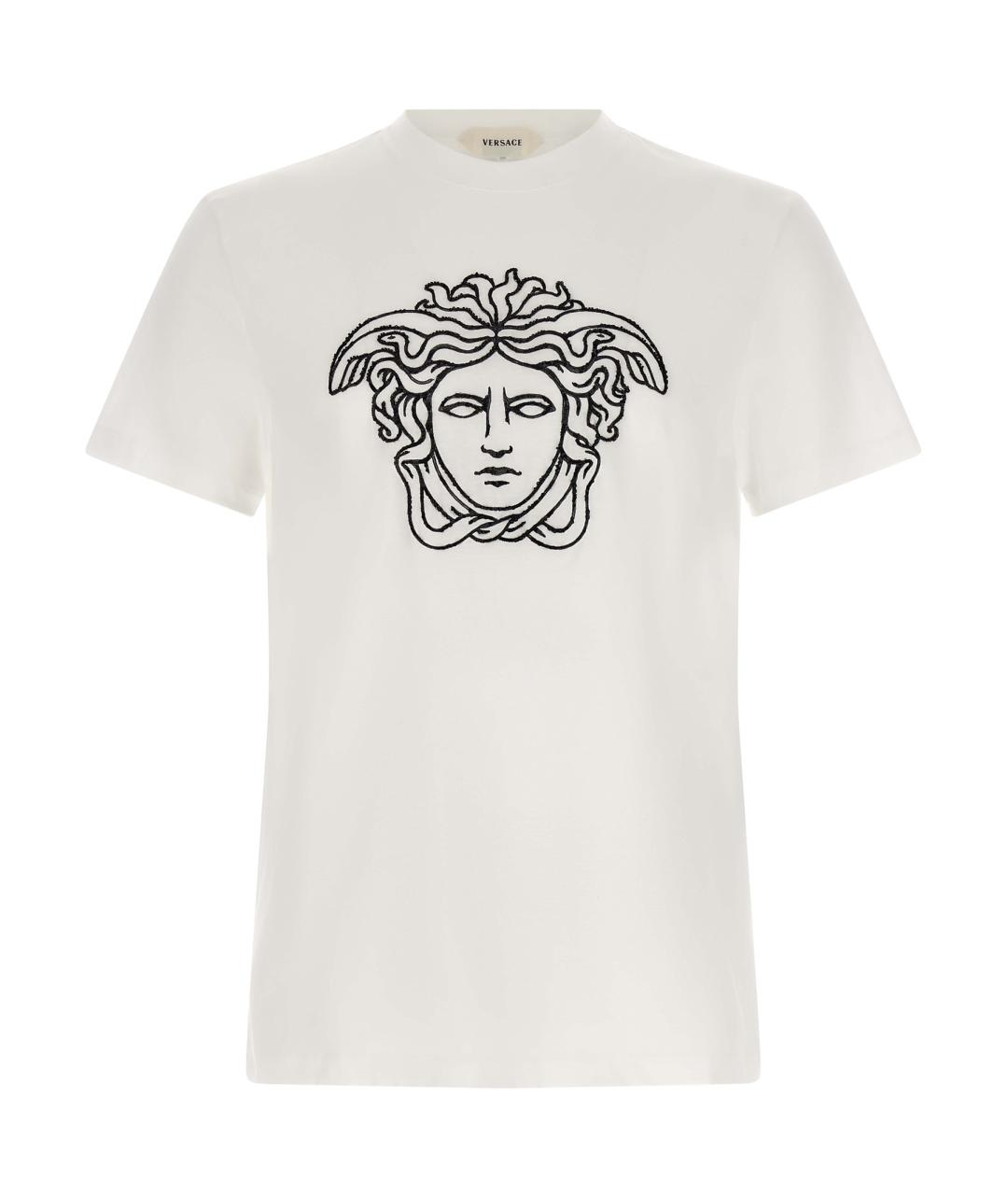 VERSACE Белая хлопковая футболка, фото 1