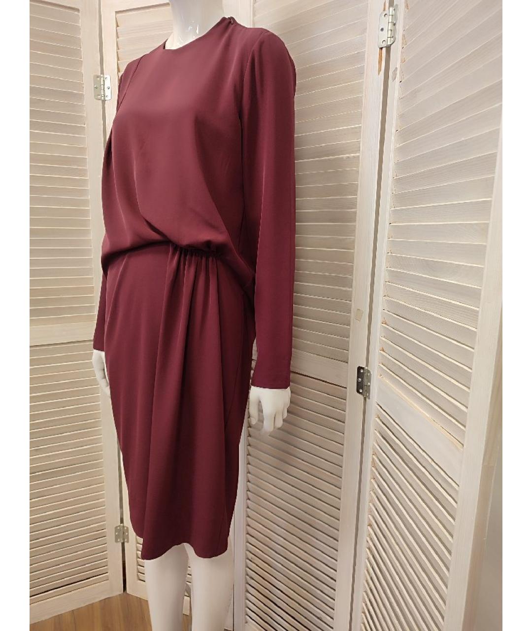 BY MALENE BIRGER Бордовое полиэстеровое повседневное платье, фото 4
