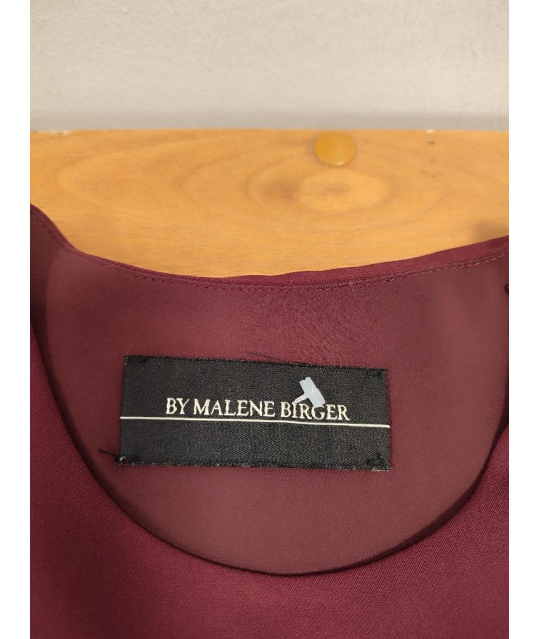 BY MALENE BIRGER Бордовое полиэстеровое повседневное платье, фото 3