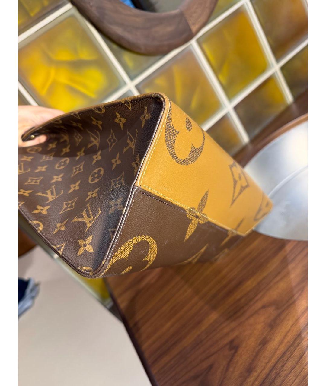 LOUIS VUITTON Коричневая сумка с короткими ручками, фото 5