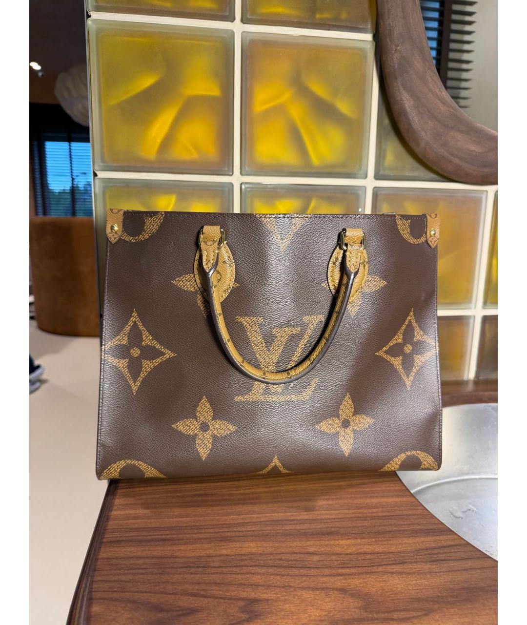 LOUIS VUITTON Коричневая сумка с короткими ручками, фото 2