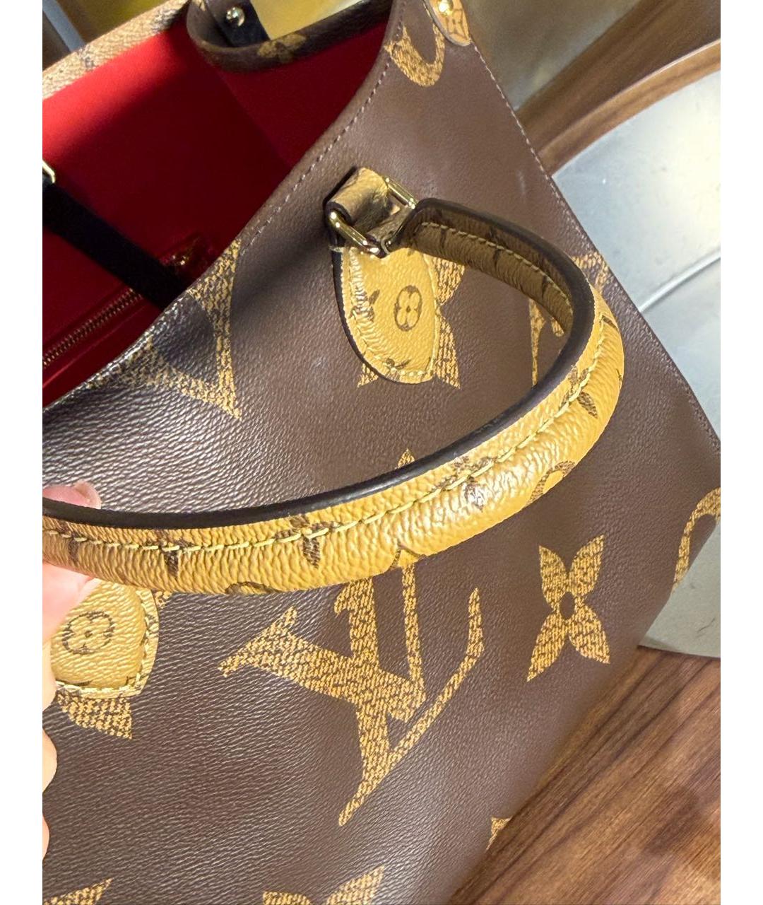 LOUIS VUITTON Коричневая сумка с короткими ручками, фото 6