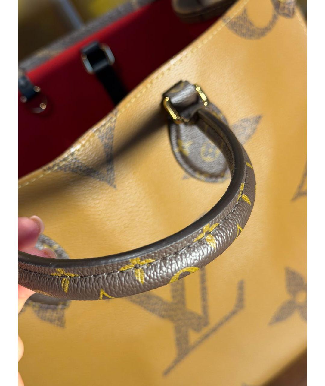 LOUIS VUITTON Коричневая сумка с короткими ручками, фото 8
