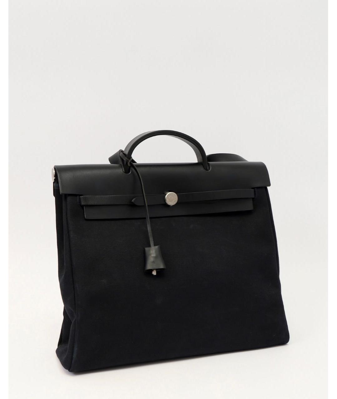 HERMES Черная тканевая сумка через плечо, фото 2