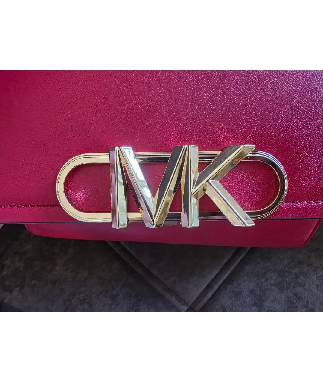 MICHAEL KORS Красная кожаная сумка через плечо, фото 4