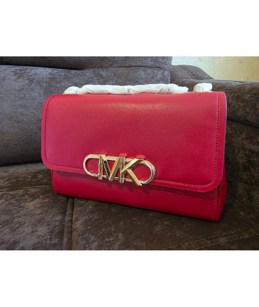 MICHAEL KORS Красная кожаная сумка через плечо, фото 2