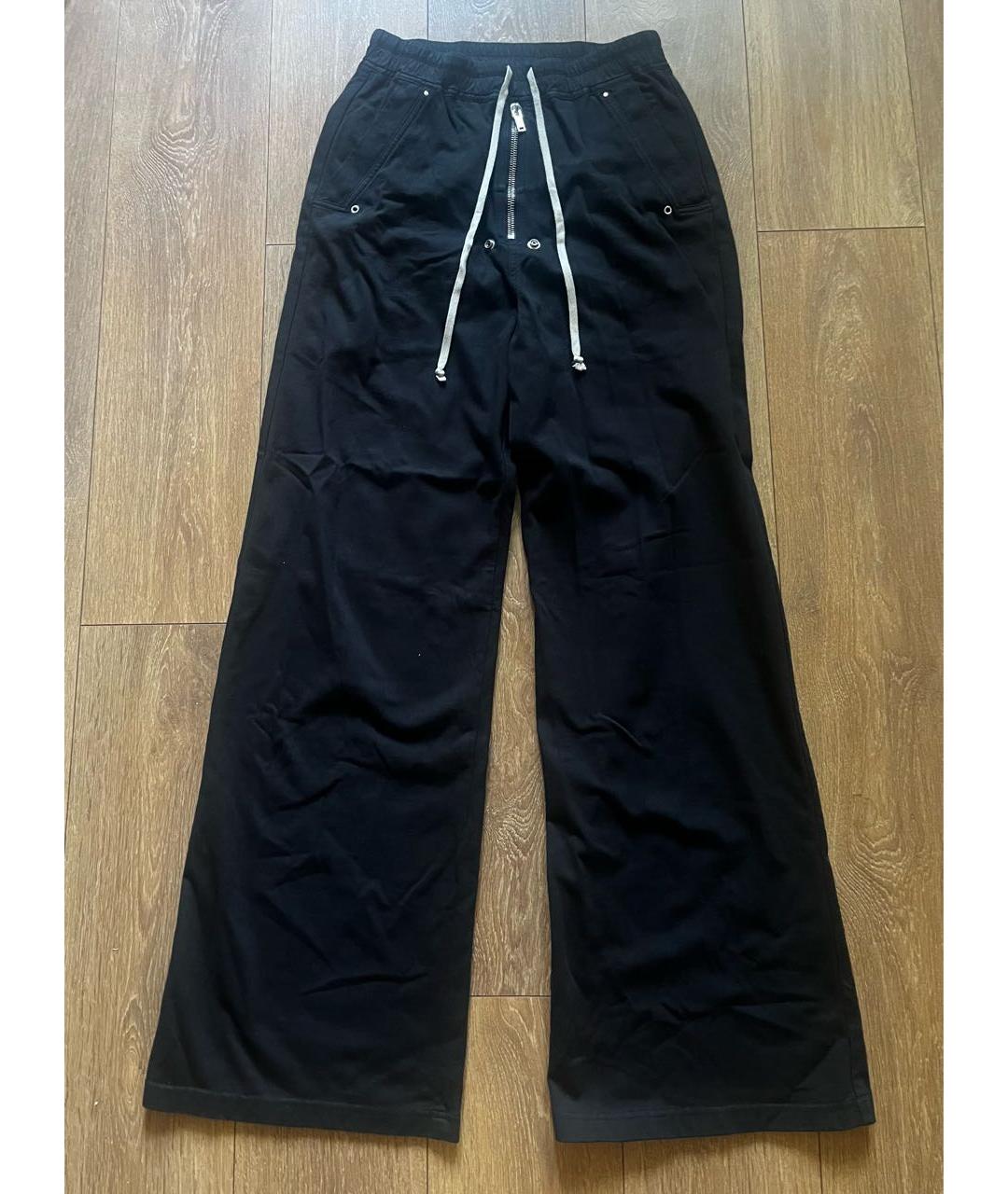 RICK OWENS DRKSHDW Черные хлопковые брюки широкие, фото 6