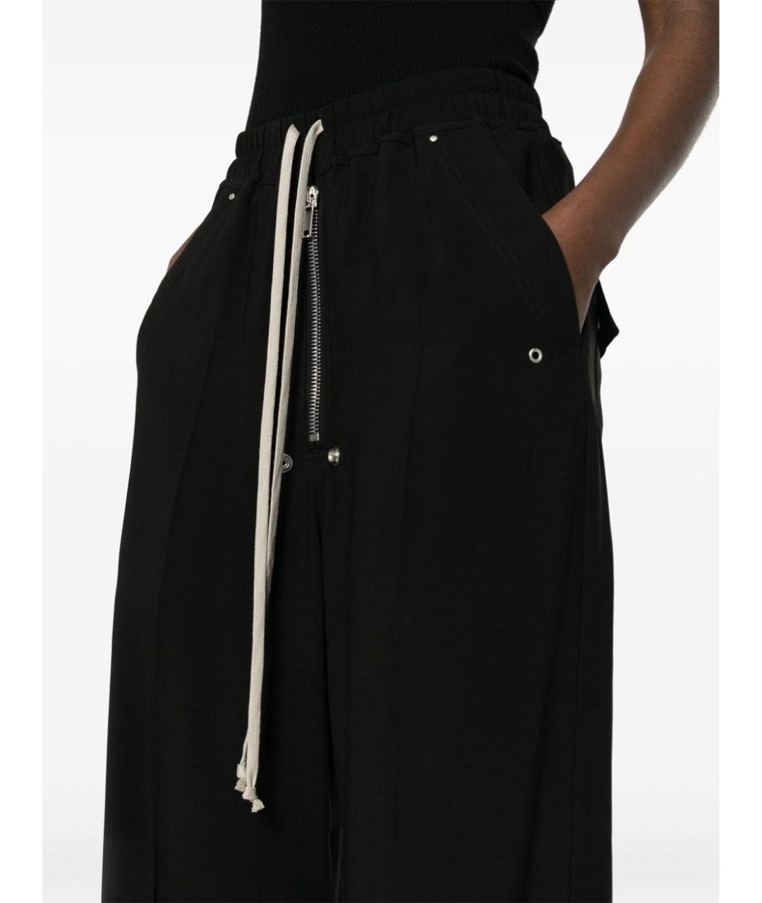 RICK OWENS DRKSHDW Черные хлопковые брюки широкие, фото 2