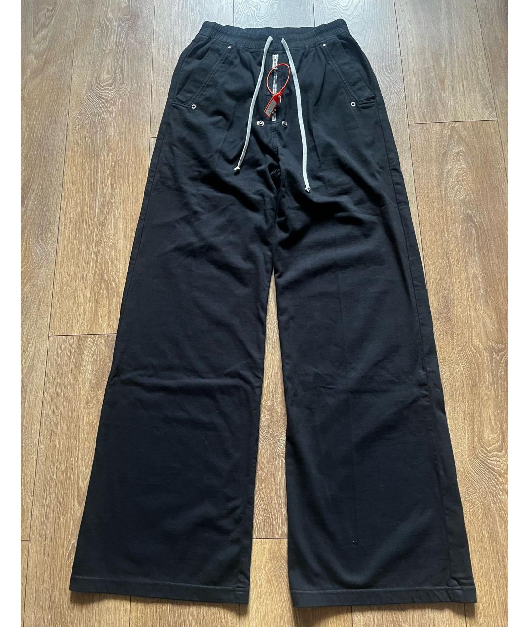 RICK OWENS DRKSHDW Черные хлопковые брюки широкие, фото 5