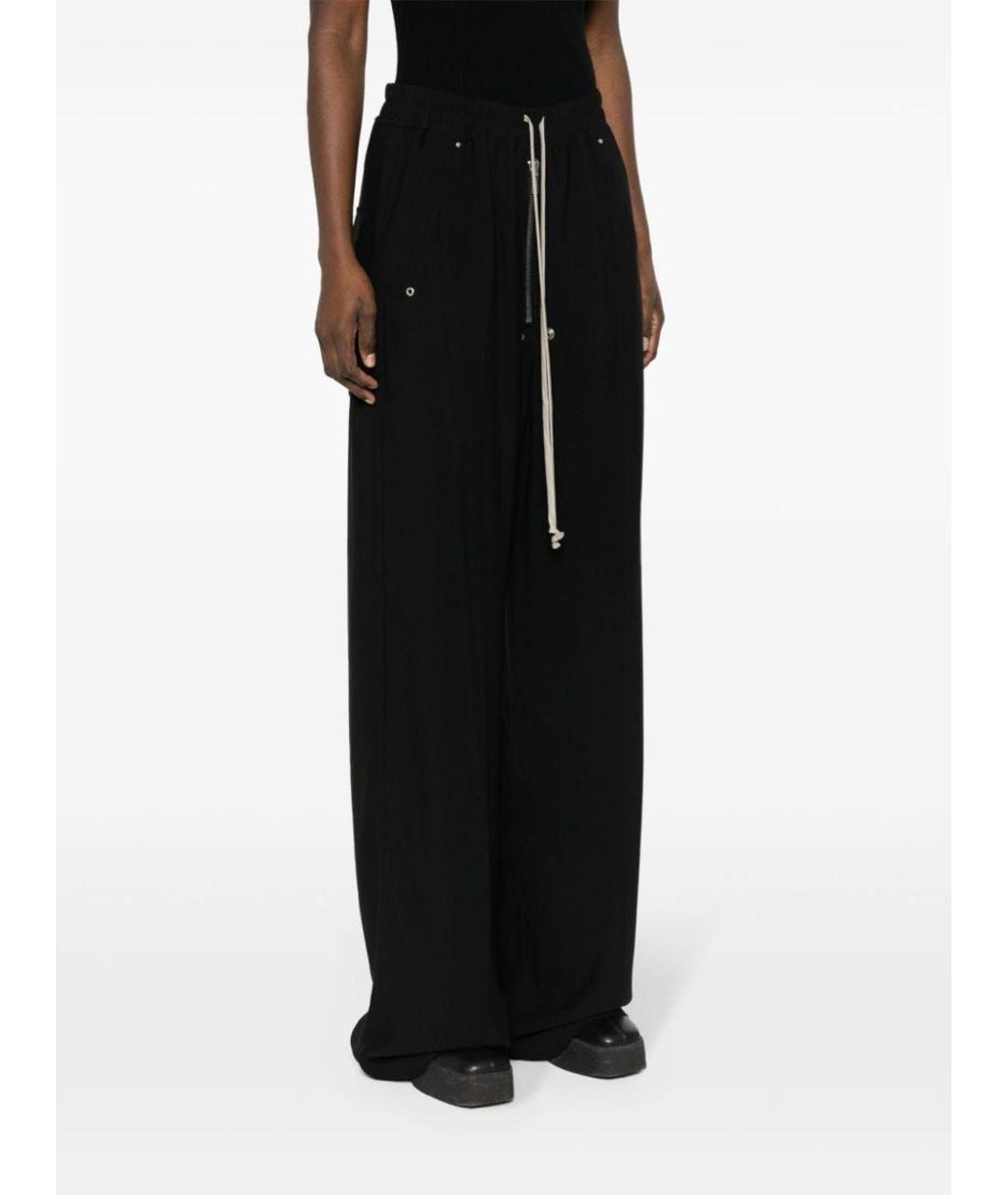 RICK OWENS DRKSHDW Черные хлопковые брюки широкие, фото 3