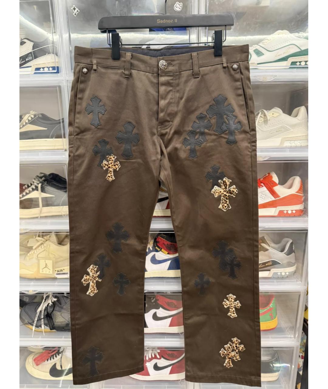 CHROME HEARTS Коричневые брюки чинос, фото 8