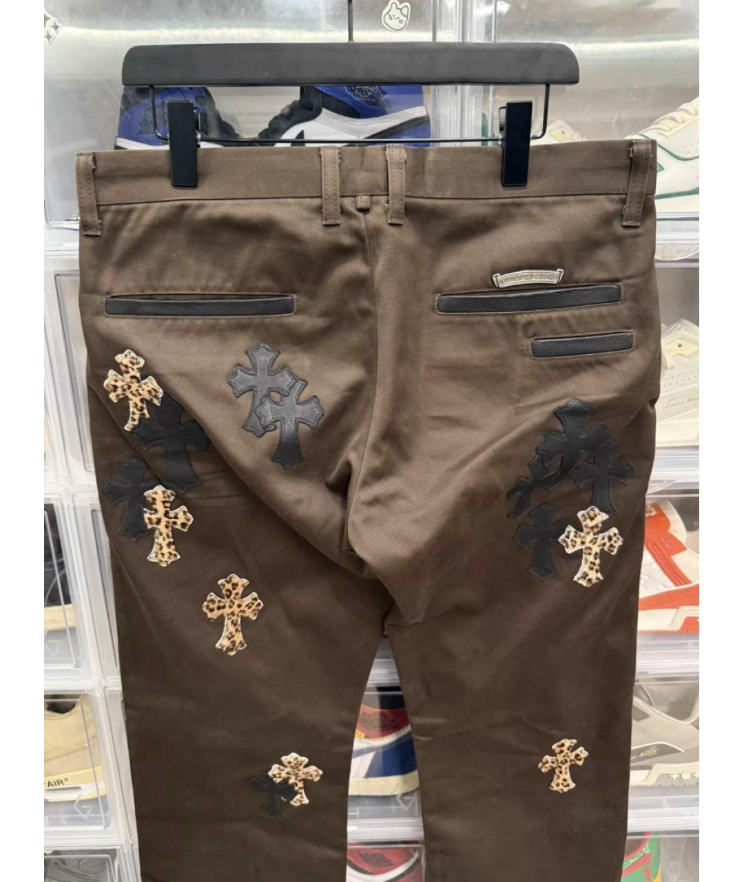CHROME HEARTS Коричневые брюки чинос, фото 5
