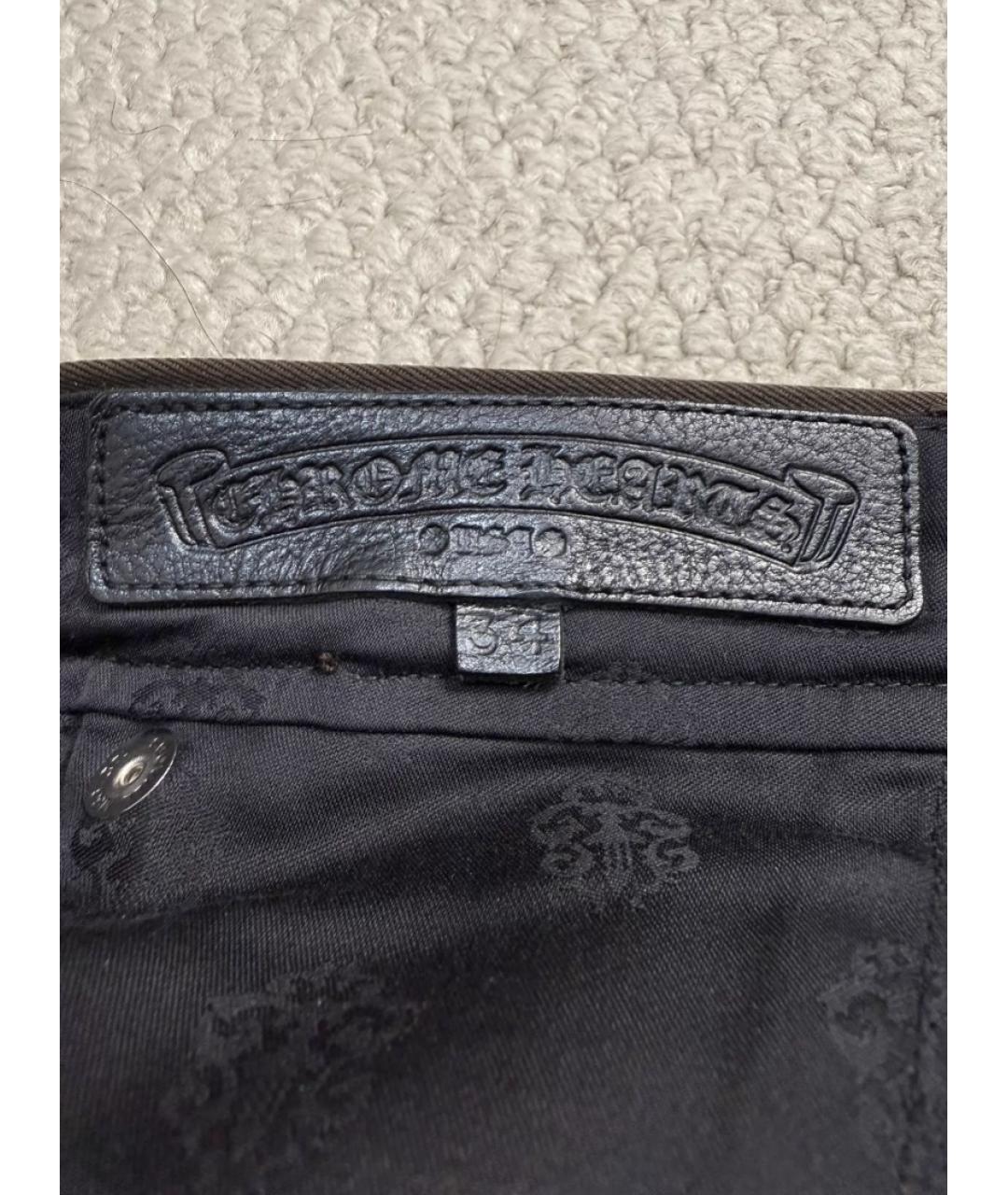 CHROME HEARTS Коричневые брюки чинос, фото 4