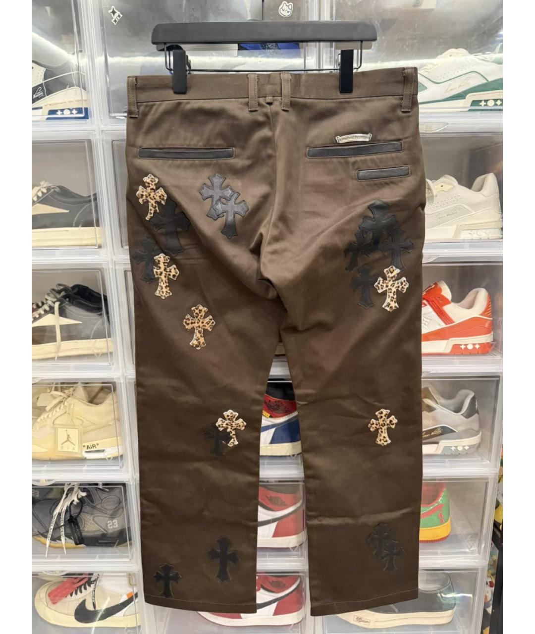 CHROME HEARTS Коричневые брюки чинос, фото 6