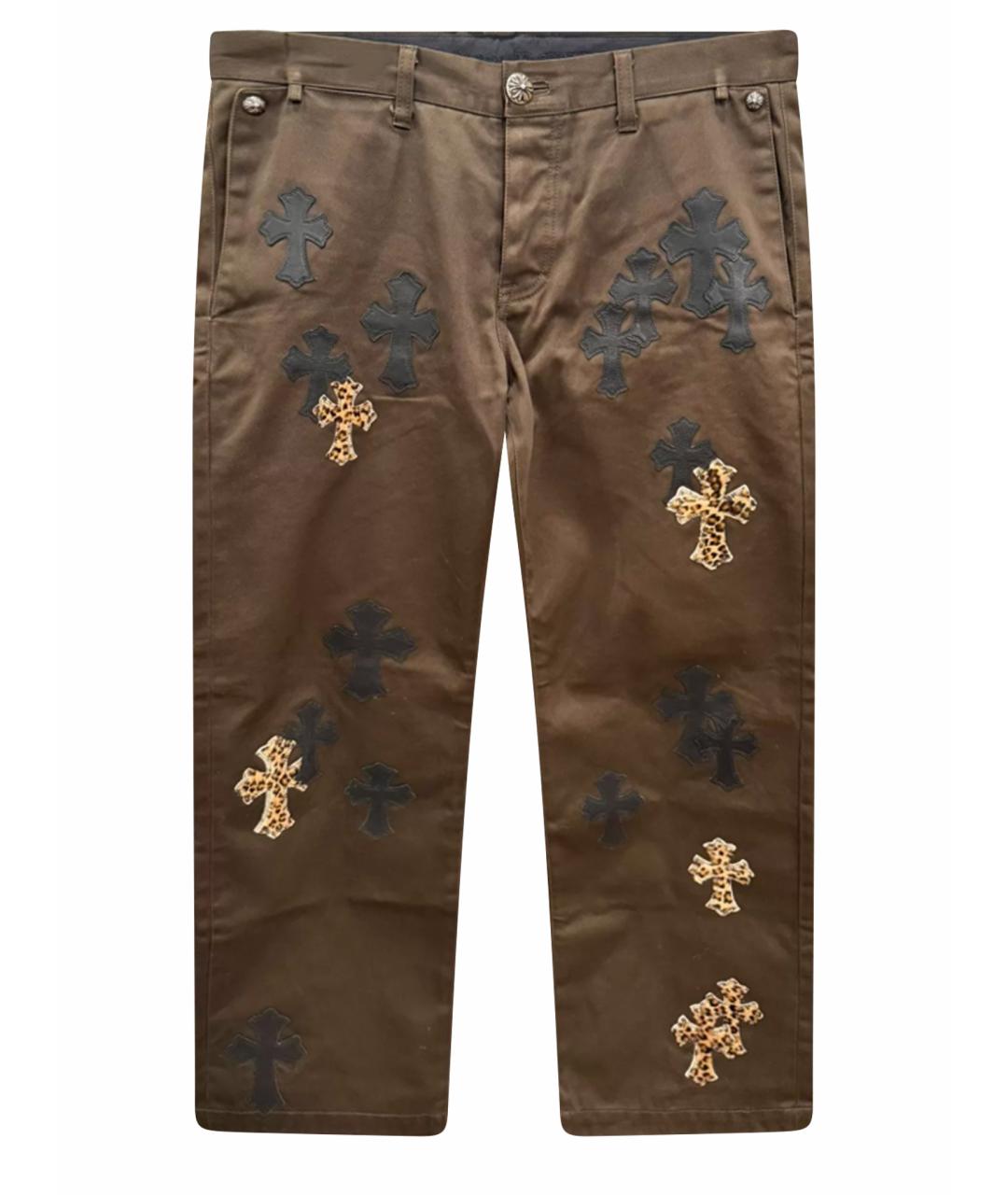 CHROME HEARTS Коричневые брюки чинос, фото 1