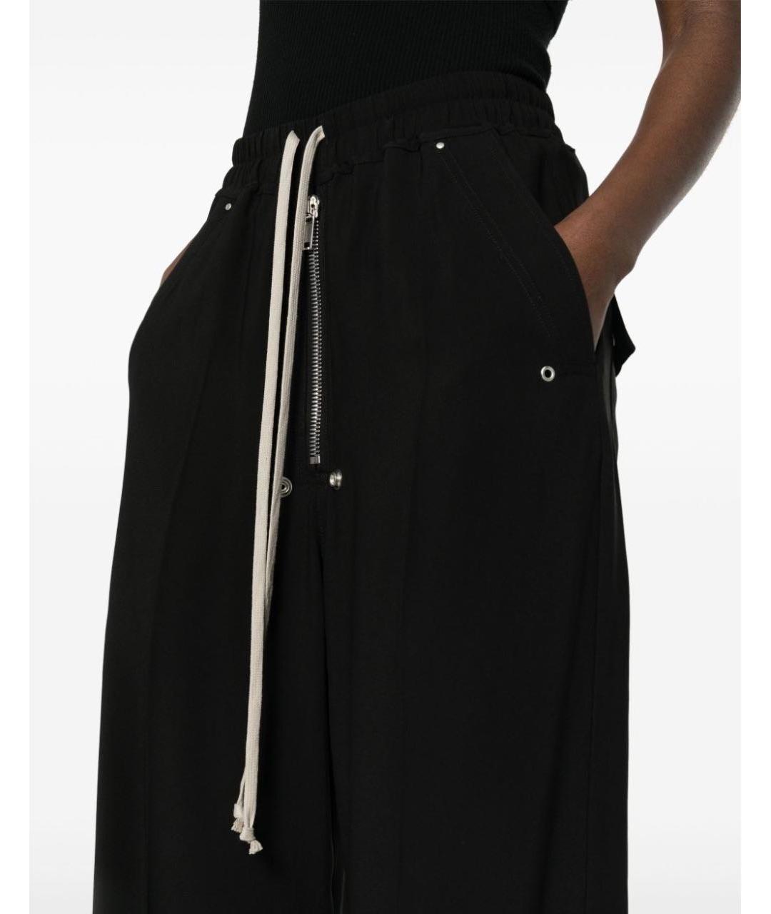 RICK OWENS DRKSHDW Черные хлопковые повседневные брюки, фото 6