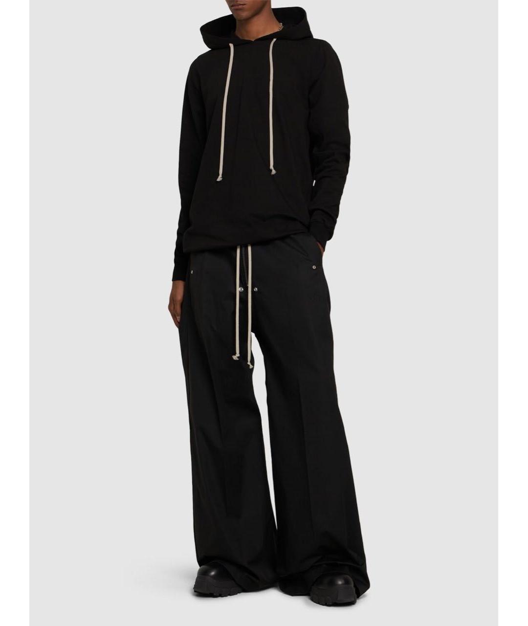 RICK OWENS DRKSHDW Черные хлопковые повседневные брюки, фото 2