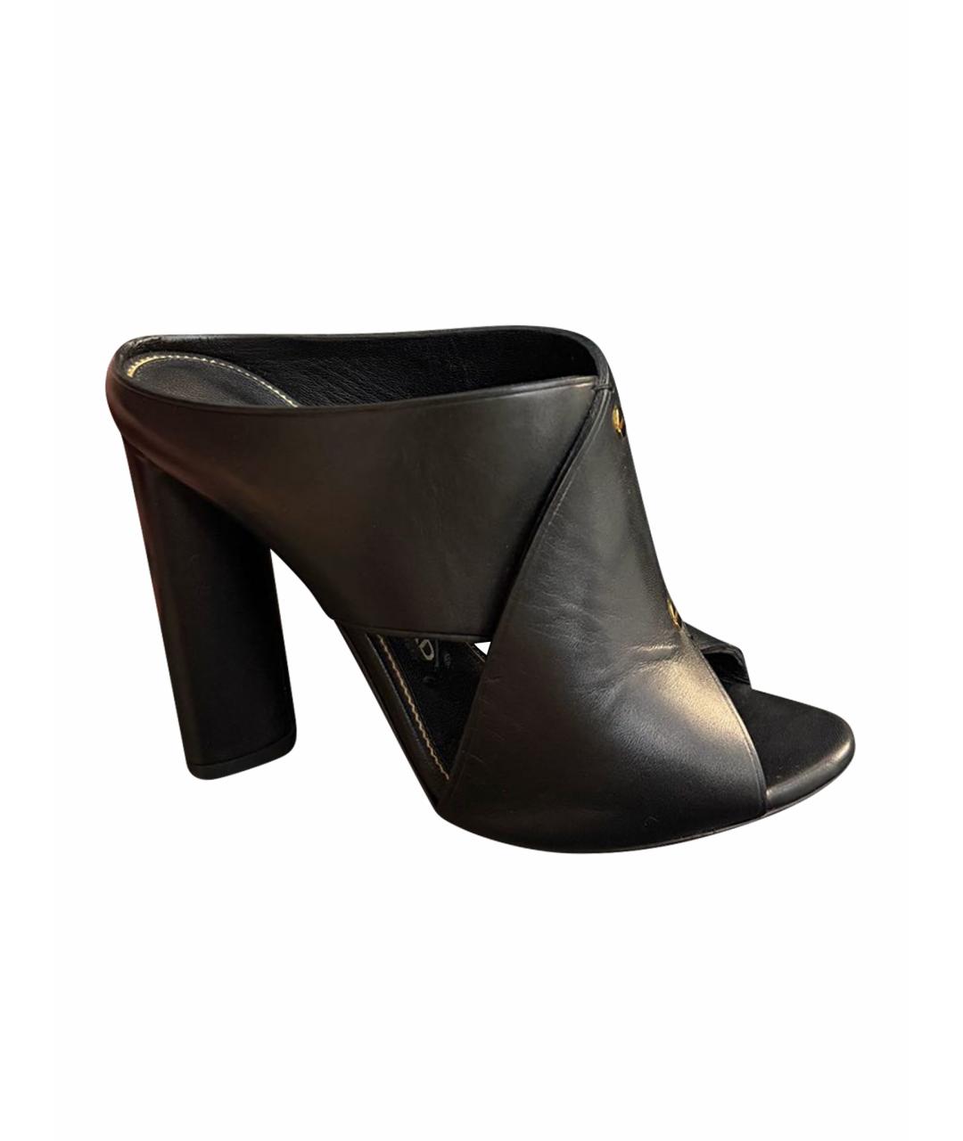 TOM FORD Черные кожаные мюли, фото 1