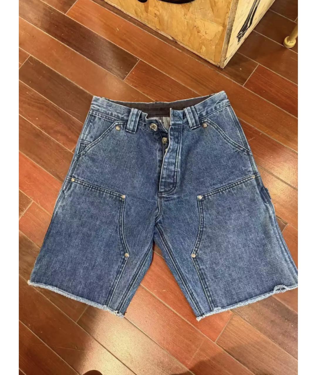 CHROME HEARTS Синие деним шорты, фото 5