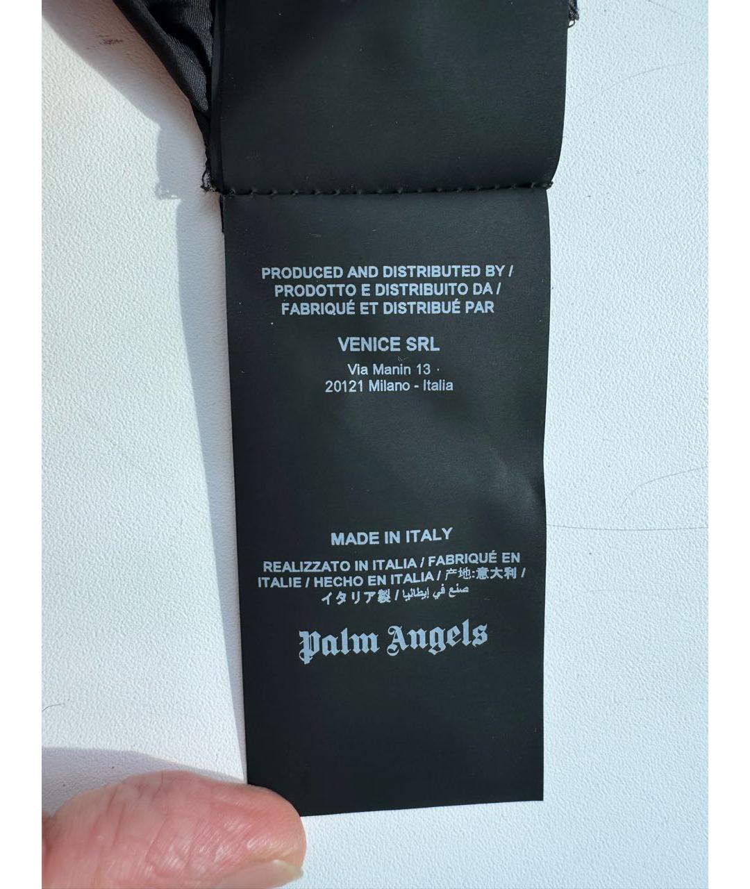 PALM ANGELS Черные полиамидовые брюки широкие, фото 4