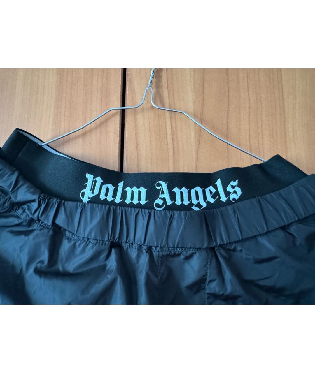 PALM ANGELS Черные полиамидовые брюки широкие, фото 3