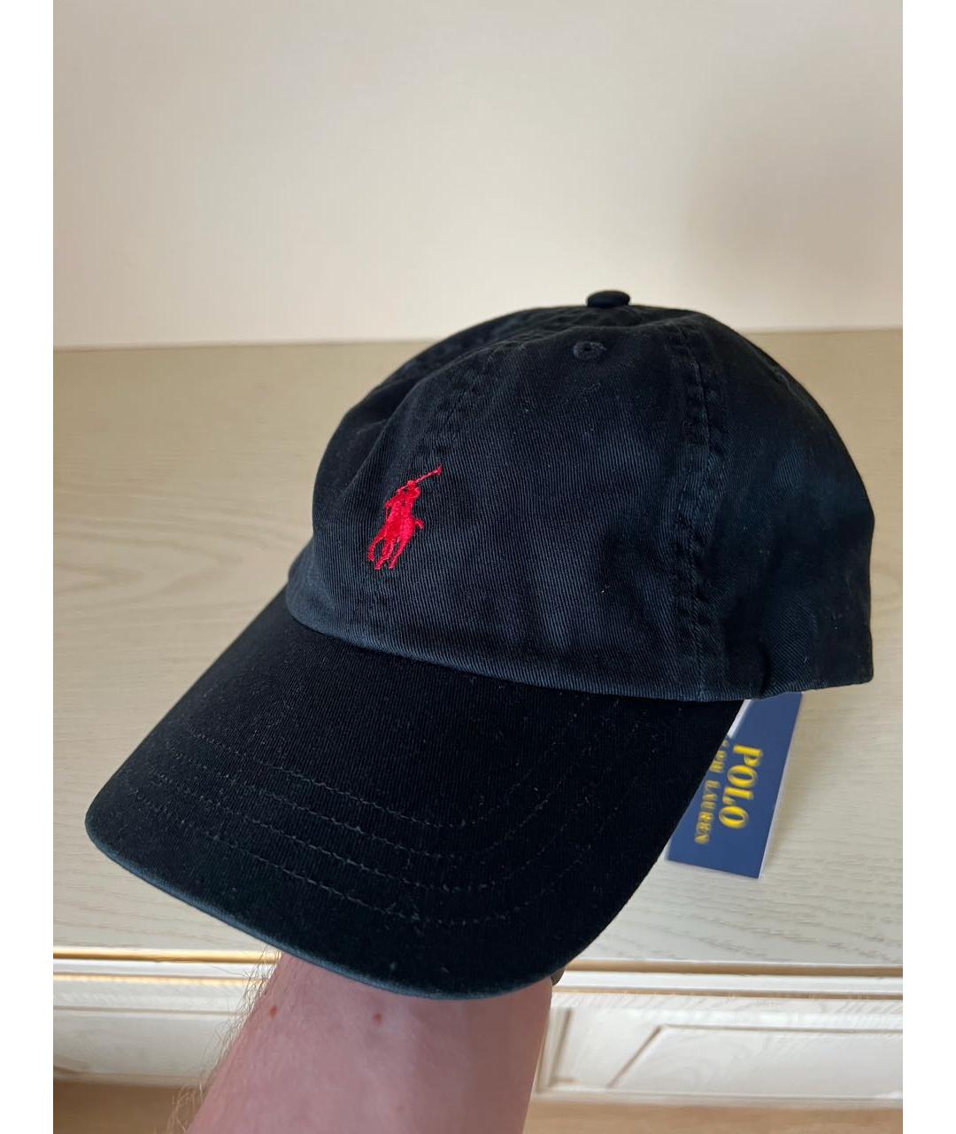POLO RALPH LAUREN Черная хлопковая кепка/бейсболка, фото 3