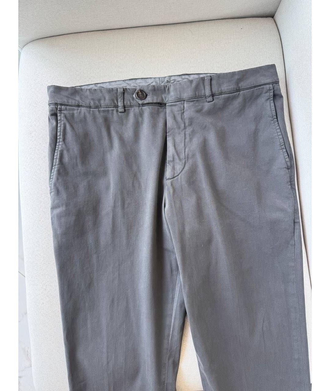 BRUNELLO CUCINELLI Антрацитовые классические брюки, фото 3