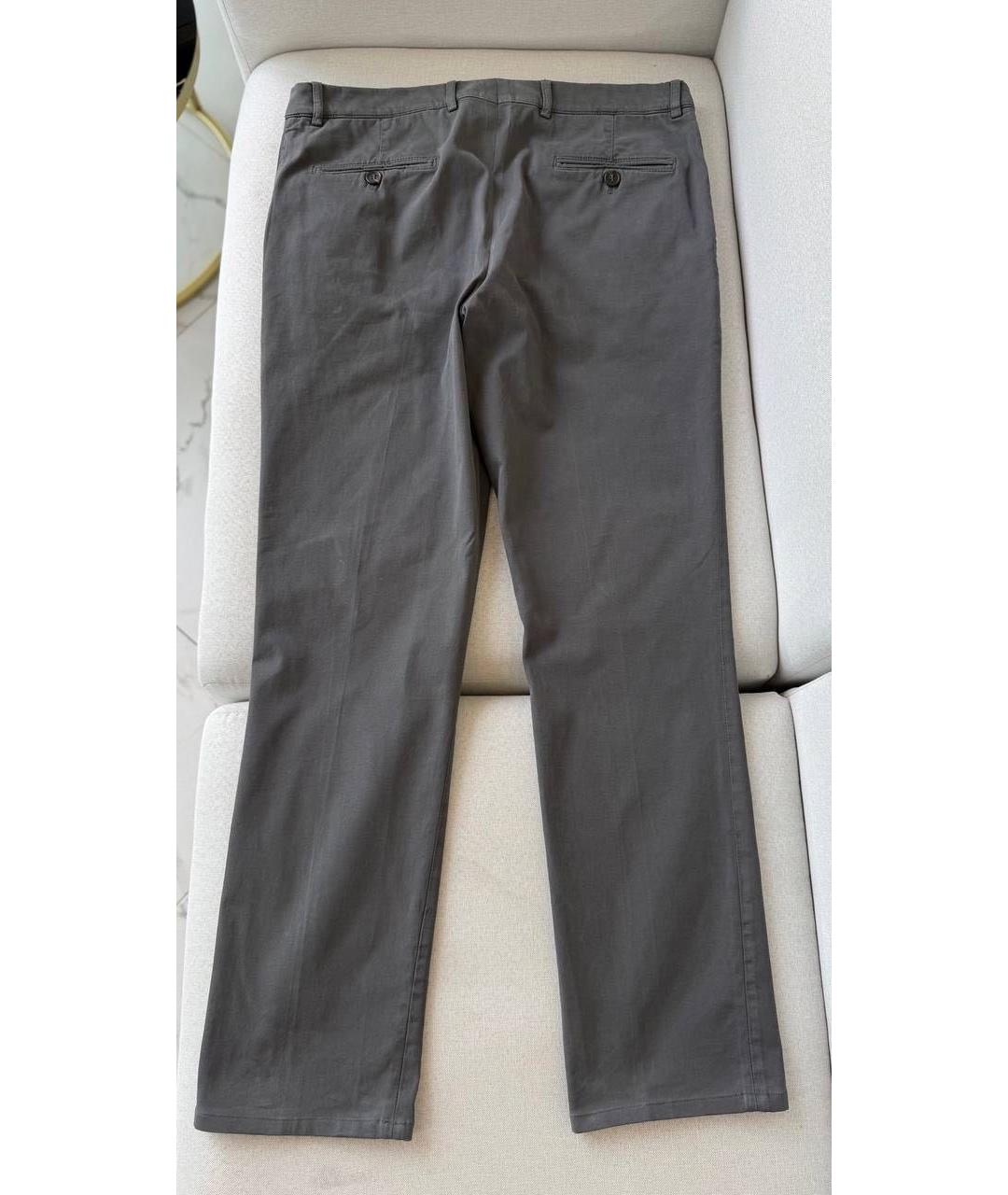BRUNELLO CUCINELLI Антрацитовые классические брюки, фото 2