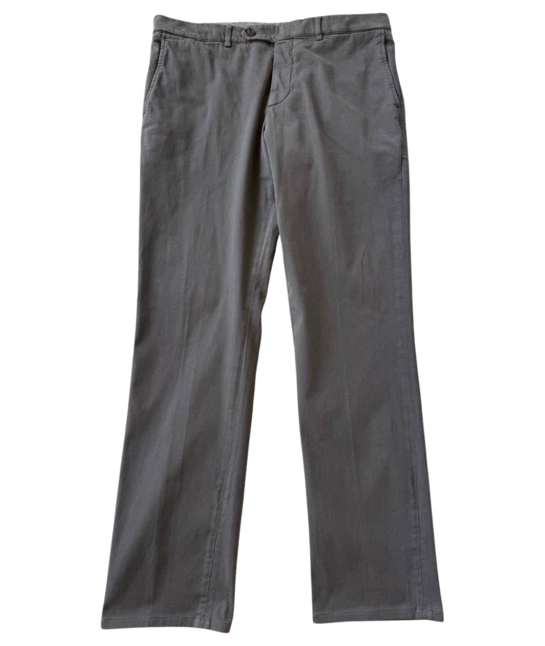 BRUNELLO CUCINELLI Антрацитовые классические брюки, фото 1